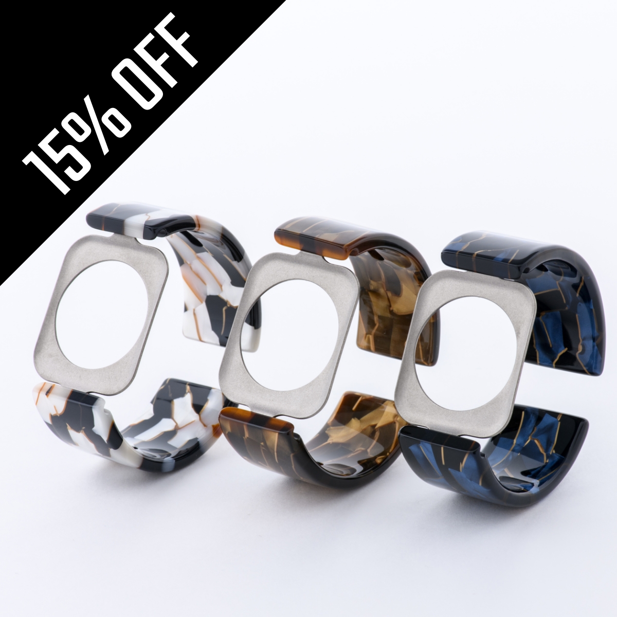 ブルー・ゴールド・ホワイトモザイクセット